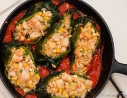Chile relleno de quinoa