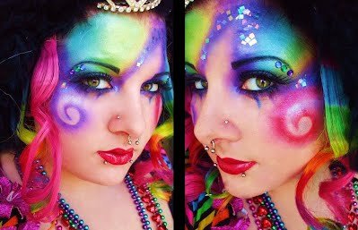 las mejores recreaciones de maquillaje de Mardi Gras 
