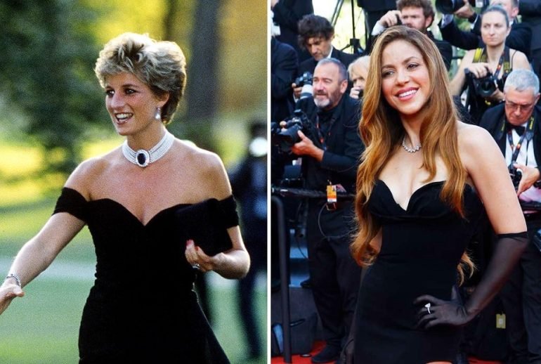 Shakira usa un vestido similar al que usó Lady Di